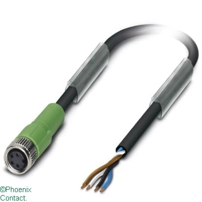 SAC-4P-5.0-PUR/M 8FS Lead 4Pin Female Plug M8 5m