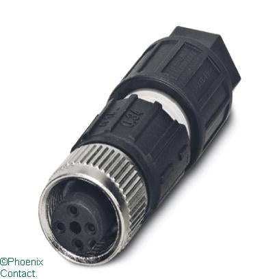 SACC-M12FS-4QO-0.34 Connector Female 4 Pin M12 Quickon-O