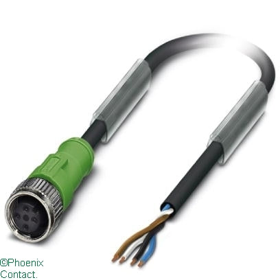 SAC-4P-3.0-PUR/M12FSM12 Lead 4Pin Straight 3m
