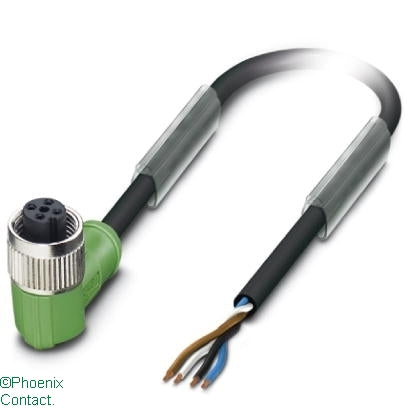 SAC-4P-3.0-PUR/M12FRM12 Lead 4Pin Angled 3m