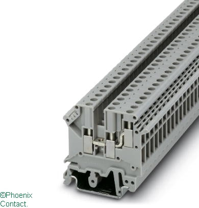 UK 5-Twin Terminal 4mm 3Conductor Grey