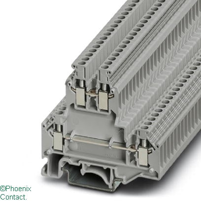 UKKB 3 Terminal 2.5mm 2Level Grey