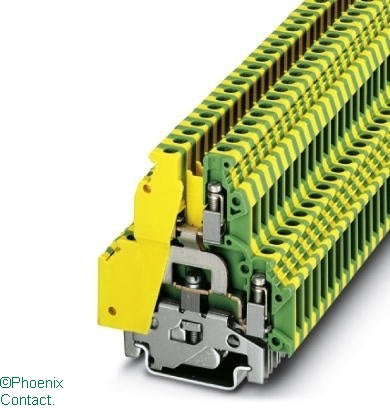 UKK 5-PE Earth Terminal 4mm 2Level Green/Yellow