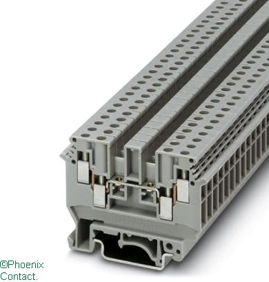 UDK 4 Terminal 2.5mm 1Level Dbl Con Both Sides Grey
