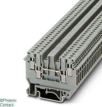 UDK 3 Terminal 2.5mm 1Level Dbl Con Both Sides Grey