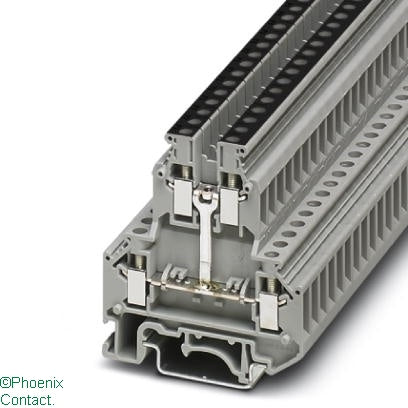 UKK 5-PV Terminal 4mm 2Level with Equipotential Bond Grey