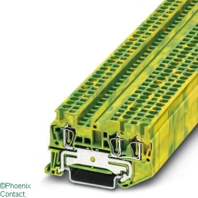ST 2.5-Twin-PE Terminal Earth 2.5mm Spring Cage Green-Yel
