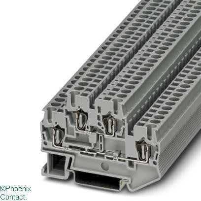 STTB 2.5 Terminal 2.5mm 2Level Spring Cage Grey