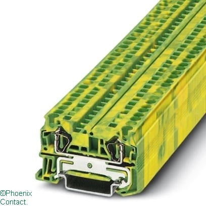 ST 4-PE Terminal Earth 4mm Spring Cage Green-Yellow