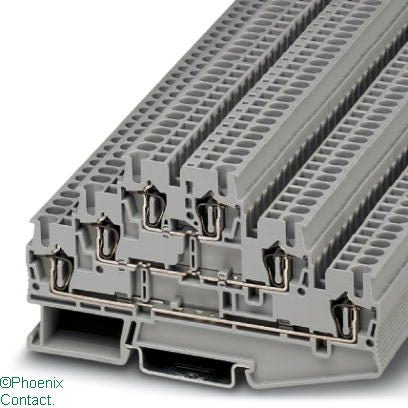 ST 2.5-3L Terminal 2.5mm 3Level Spring Cage Grey