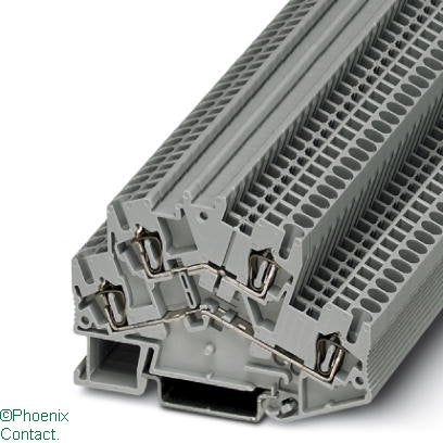 STTBS 2.5 Terminal 2.5mm 2Level Spring Cage Grey