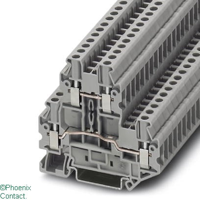 UTTB 2.5 Terminal 2.5mm 2 Level Grey