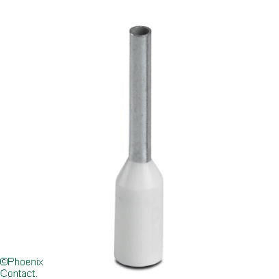 Ferrule .5mm White Insulated (Pkt100)