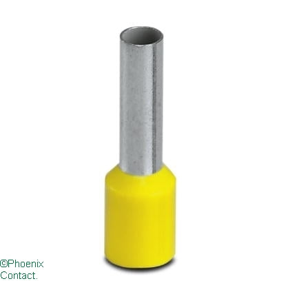 Ferrule 6mm Yellow Insulated (Pkt100)