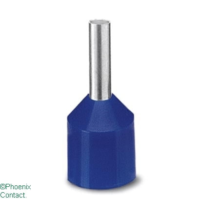 Twin Ferrule 2.5mm Blue Ai-Xl (Pkt100)