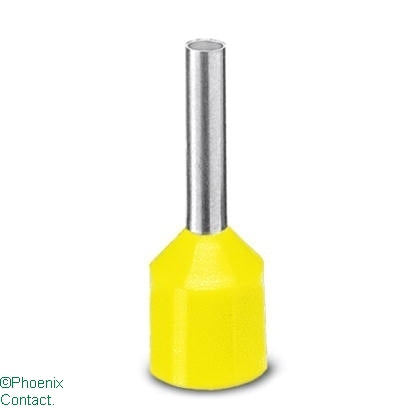 Twin Ferrule 6mm Yellow Ai-Xl (Pkt100)