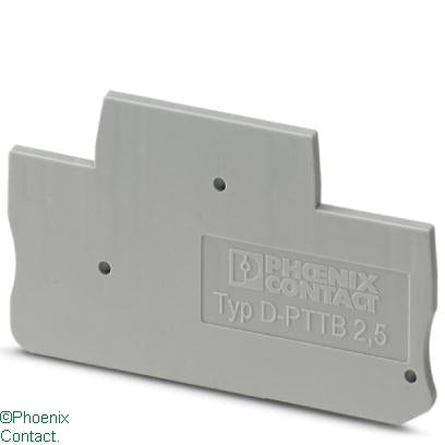 D-PTTB 2.5 End Plate for 2.5mm 2 Level Term