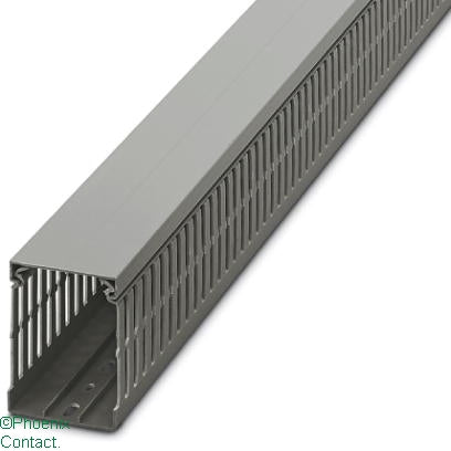 CD Cable Trunking 60 x 80mm Narrow Open Slot Grey