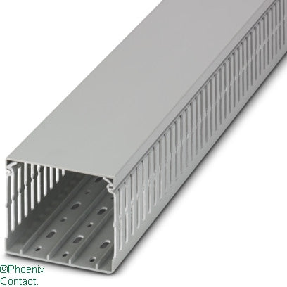 CD Cable Trunking 100 x 80mm Narrow Open Slot Grey
