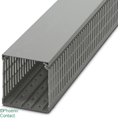CD Cable Trunking 100 x 100mm Narrow Open Slot Grey