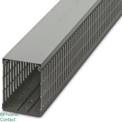 CD Cable Trunking 80 x 100mm Narrow Open Slot Grey