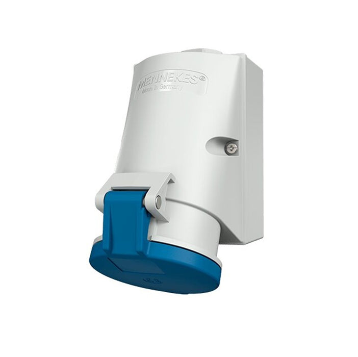 Ceeform Socket Outlet 16A Blue 3Pin Surface Mnt IP44